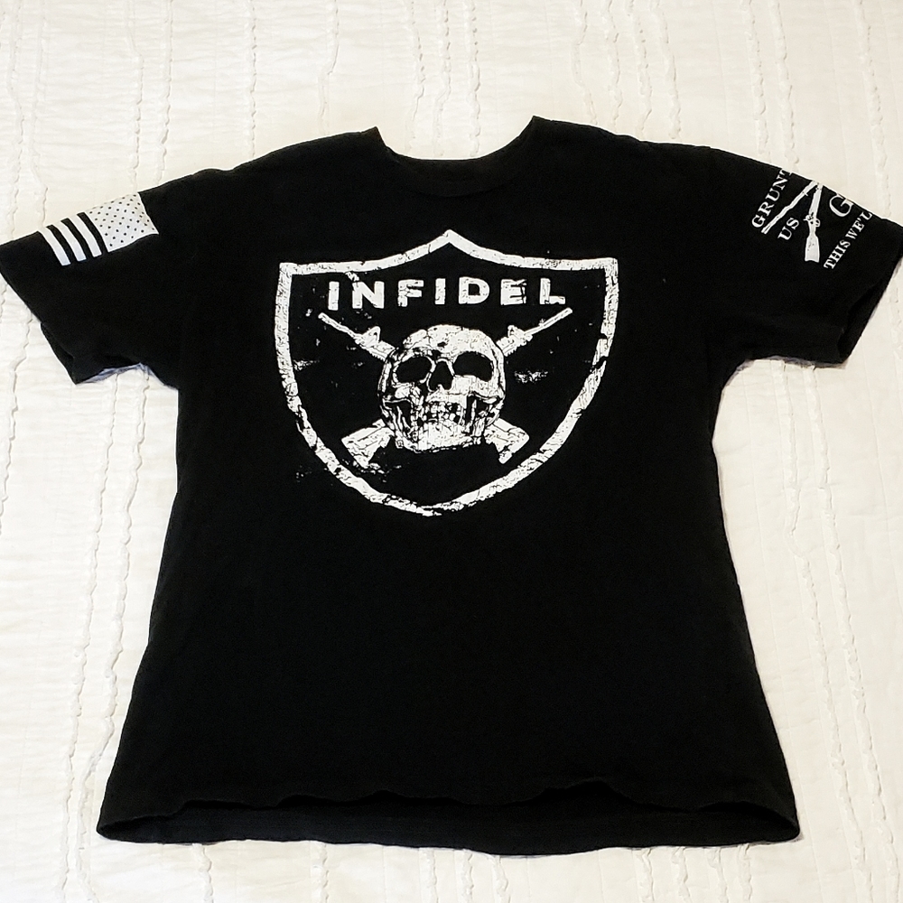 Grunt Style Black Infidel T-Shirt Men's Size Medium